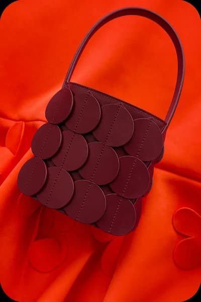 Red Geometric Purse
