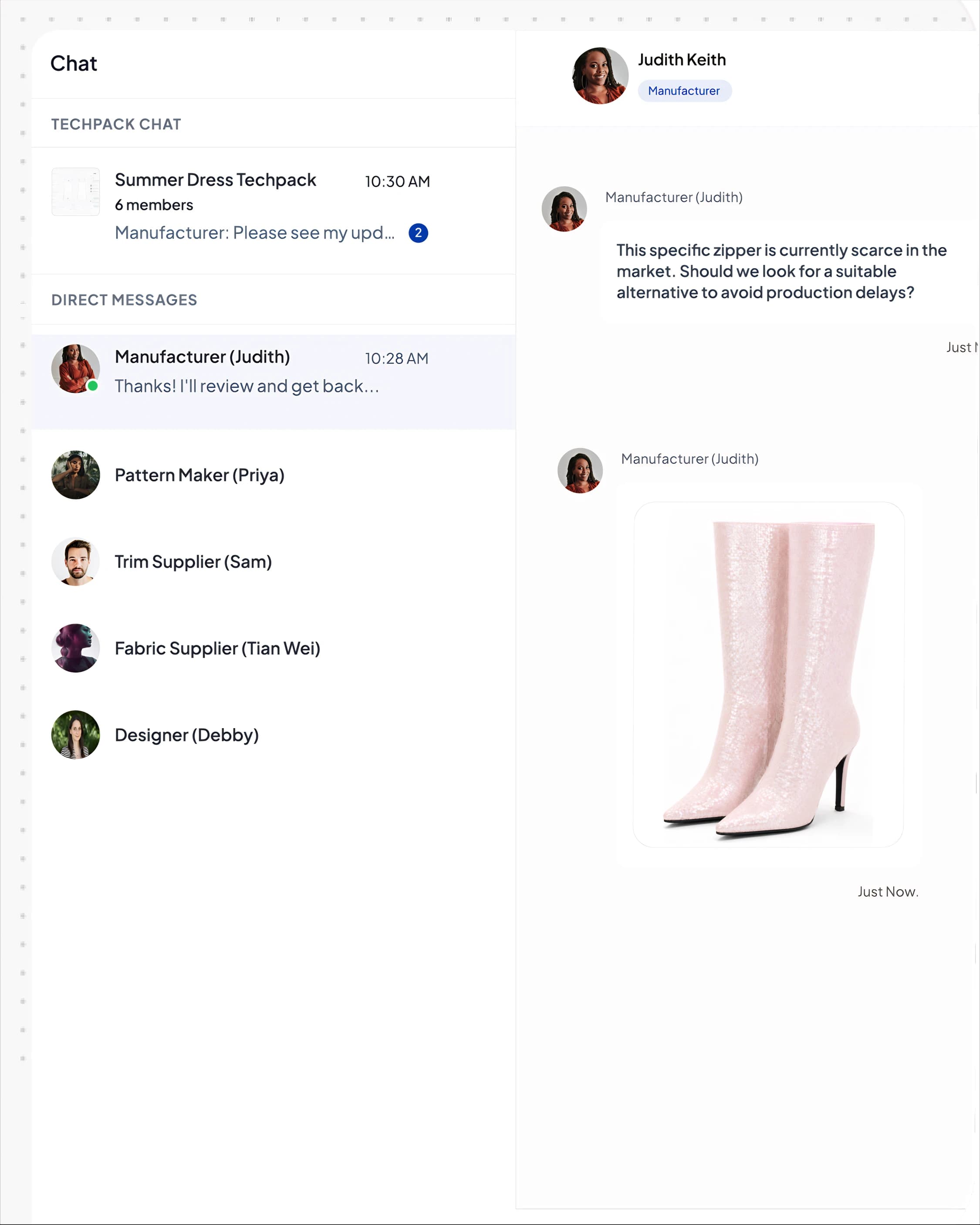 Techpack Collaboration Chat